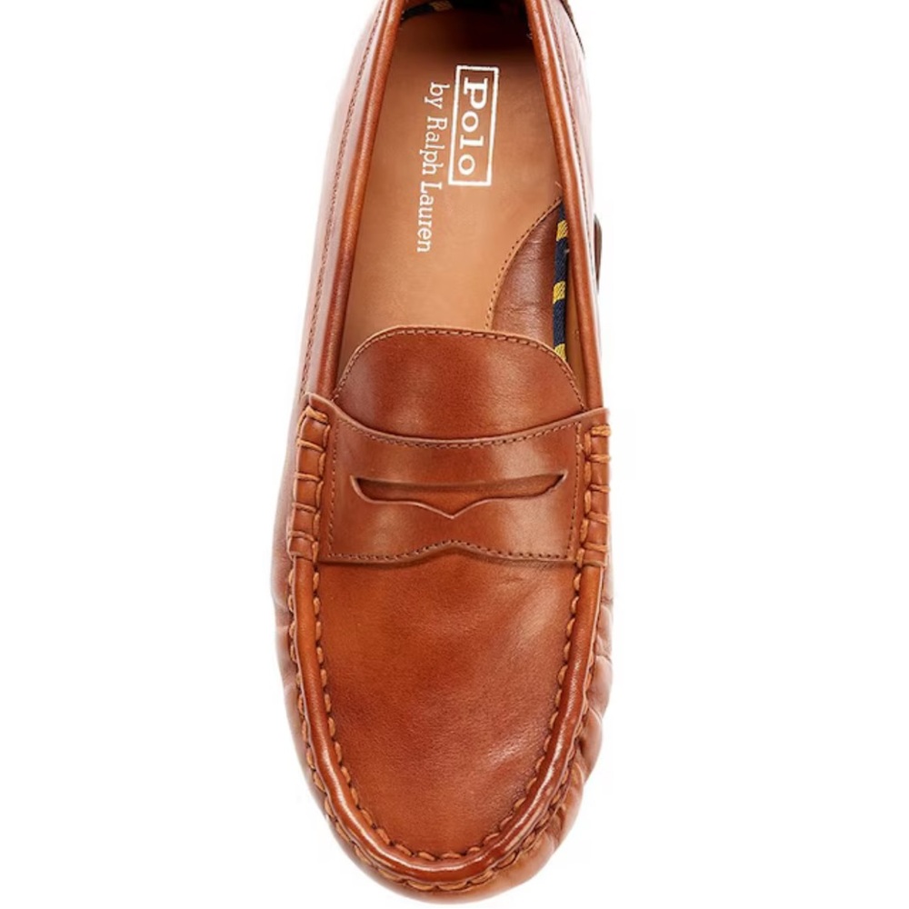 Polo Ralph Lauren Penny Loafers Mens 11 Brown Leather Driving Shoes